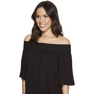 Jack by BB Dakota Lin Rayon Crepe Off Shoulder Top